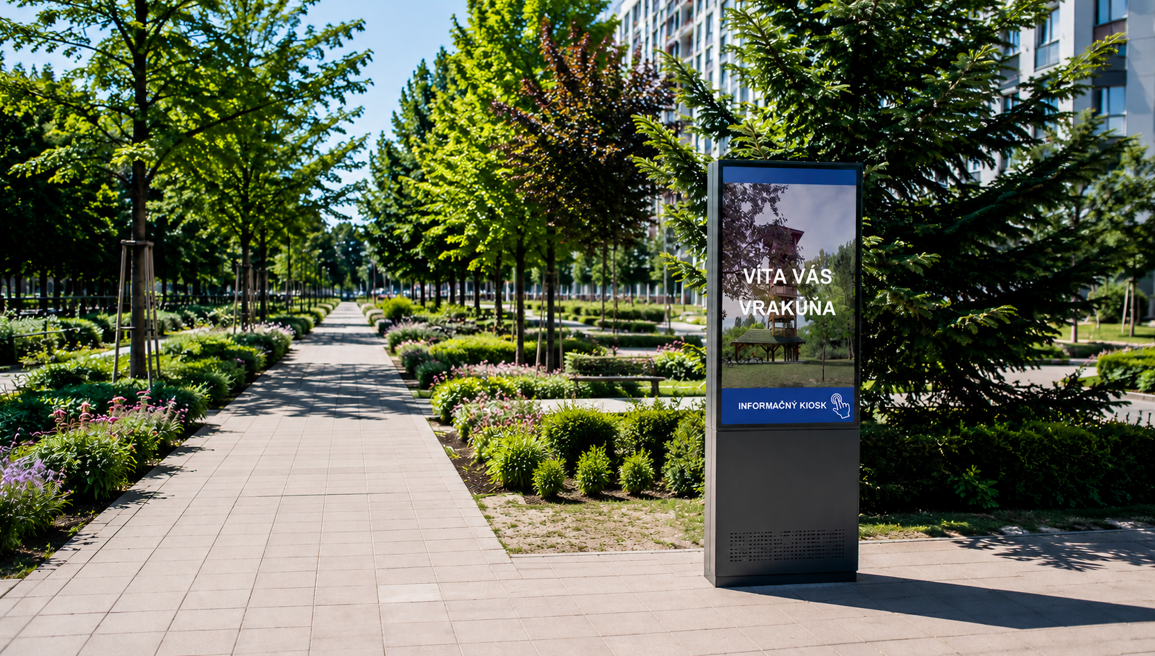 informacny kiosk vonkajsi dotykovy